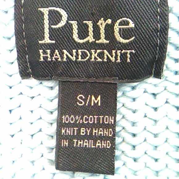 Pure Handknit Light Blue Sweater Soft Girl - Picture 10 of 12